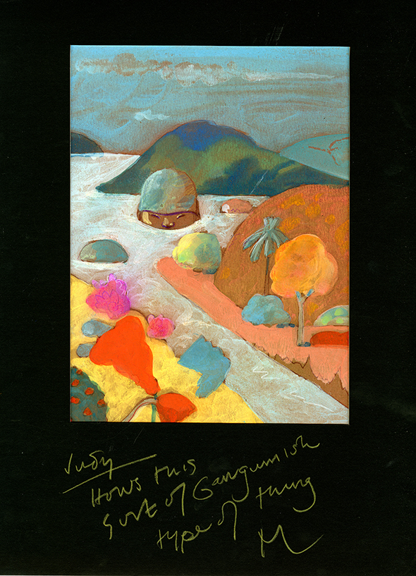 soldier overlooking colorful landscape
